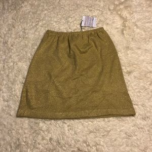 NWT Urban Renewal Gold Sparkle Mini Skirt